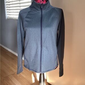 CHAMPION C9 Herringbone Fleece Dark Blue & Green Blend Zip-Up Jacket S